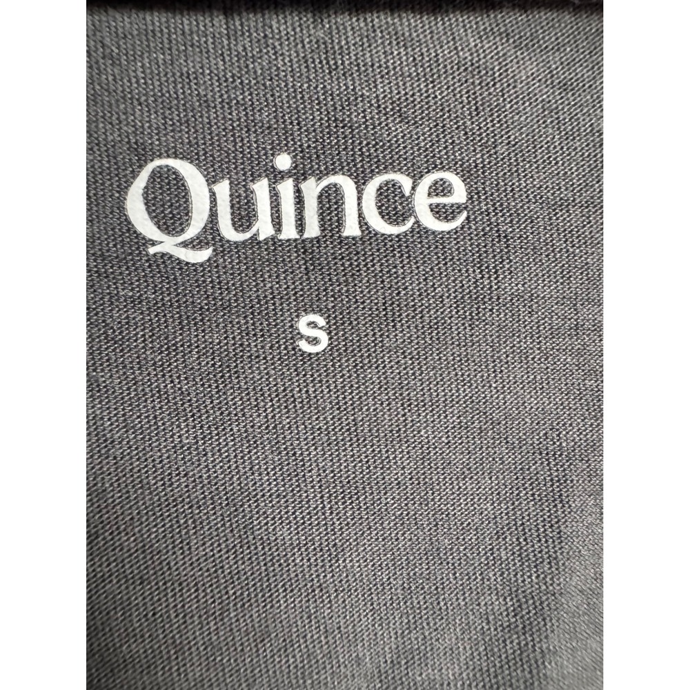 Quince Women's Cotton Modal Scoop Neck Short Sleeve Tee Charcoal Grey Size Small - Picture 3 of 8